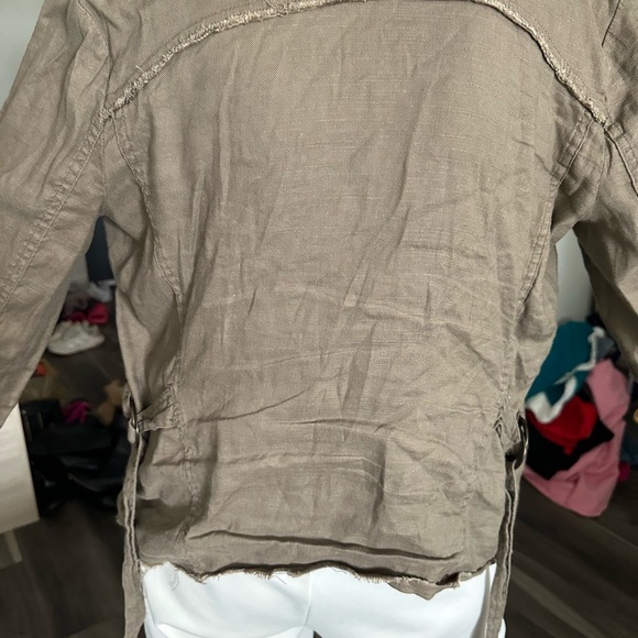 Free People Size Medium Linen Jacket - Picture 14 of 16